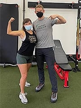 Lauren and Jeremy during PT