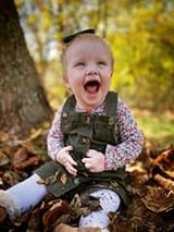 Jane in the leaves