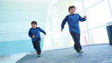 Aiden and Dillon running and playing