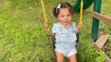 Xiomaras on a swing