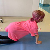 Brynn in a yoga pose