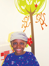 Young patient in the \"Safari Room\"