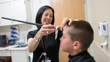 Dr. Christina Master with patient