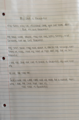 A poem written by an adolescent participating in the study.