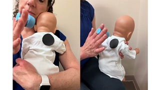Chest Physical Therapy (CPT) for Children Less Than 2 Years Old - Position 1