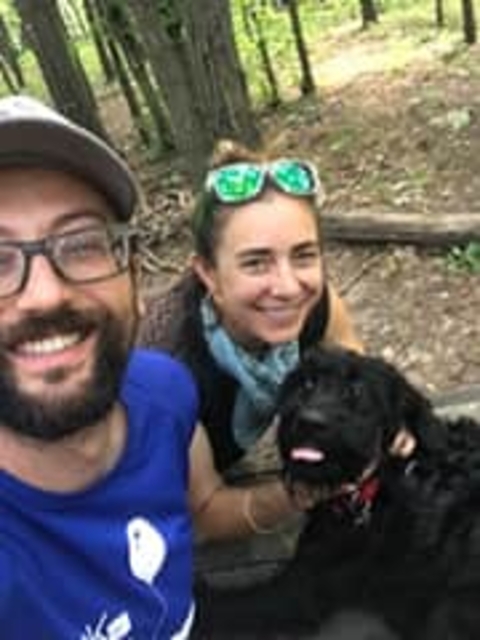 Dr. Sanseau with her husband Zeus and dog Fragola