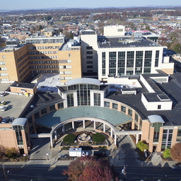 Exterior drone view of Lancaster General Hospital