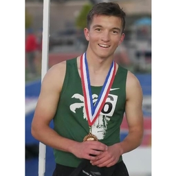 Xavier with track medal