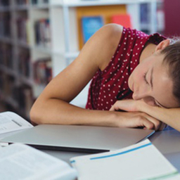 Girl asleep on books Girl asleep on books
