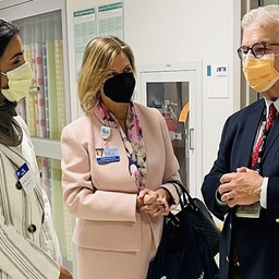 Three people talking with mask on Three people talking with mask on