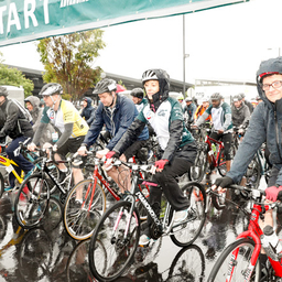 Bicycle Race start for the Eagles Autism Challenge Bicycle Race start for the Eagles Autism Challenge