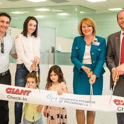 Giant check in opening Giant check in opening
