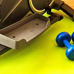 Weights and a workout mat Weights and a workout mat