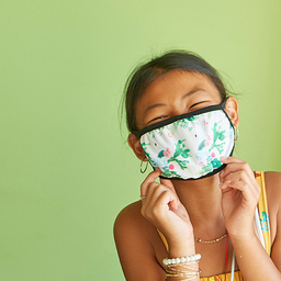 Young girl wearing a protective mask Young girl wearing a protective mask