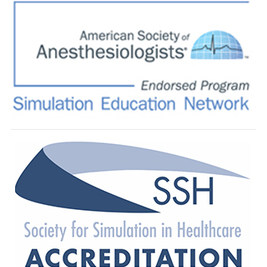Simulation Center accreditation logos