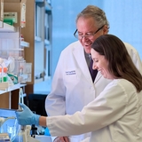 Doctors doing research in hospital laboratory