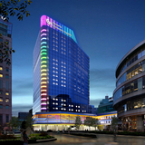 Computer rendering of Roberts Children’s Health illuminated at night