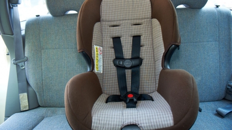 Installed car seat