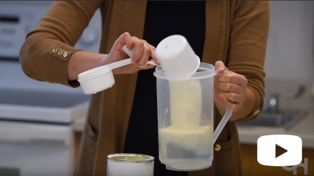 Preparing and Storing Formula from Powder Using Household Measurement