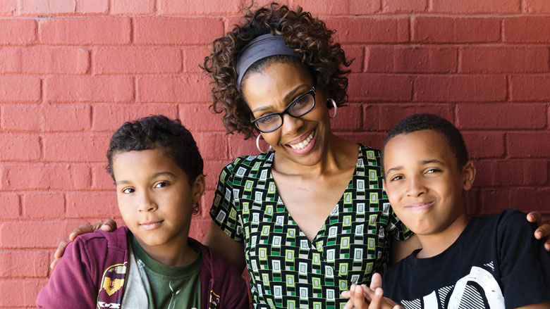 Tami Jackson school counselor with her students