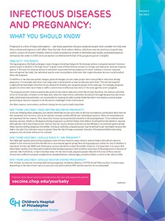 Infectious Disease and Pregnancy Fact Sheet